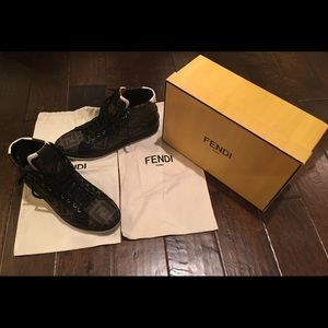 10.5 Fendi High Top Sneakers